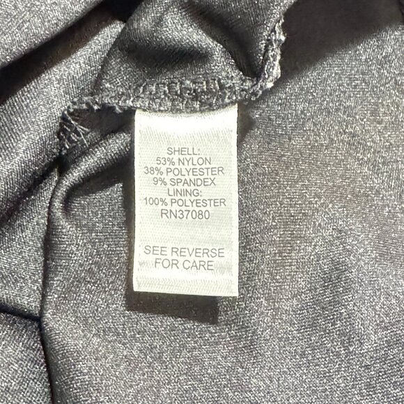 CATO Blouse Shirt L Lace Gold Black Ruffle Chiffon Poncho Holiday Christmas - Picture 7 of 9